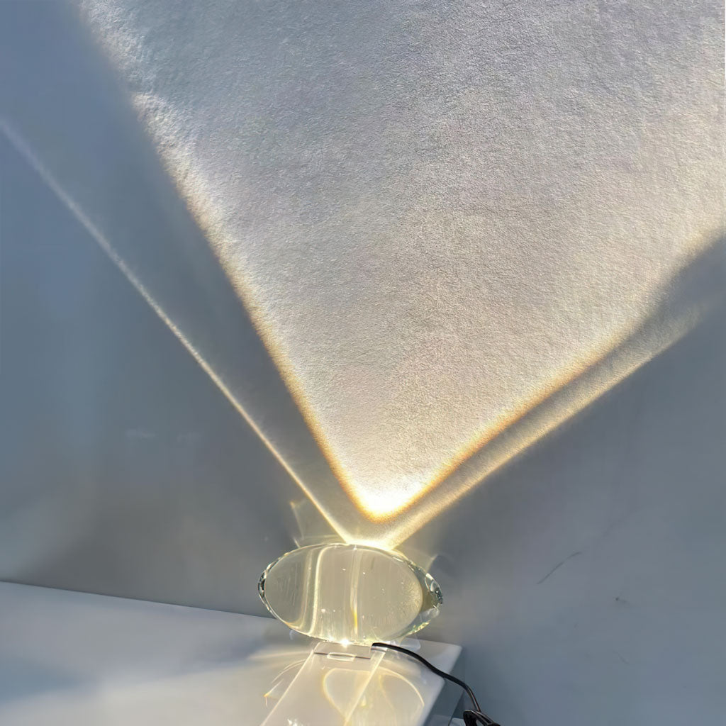 Oval Glass Table Lamp – Modern Decorative Accent Light for Home