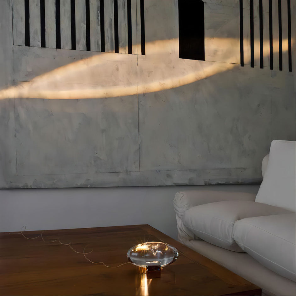 Oval Glass Table Lamp – Modern Decorative Accent Light for Home