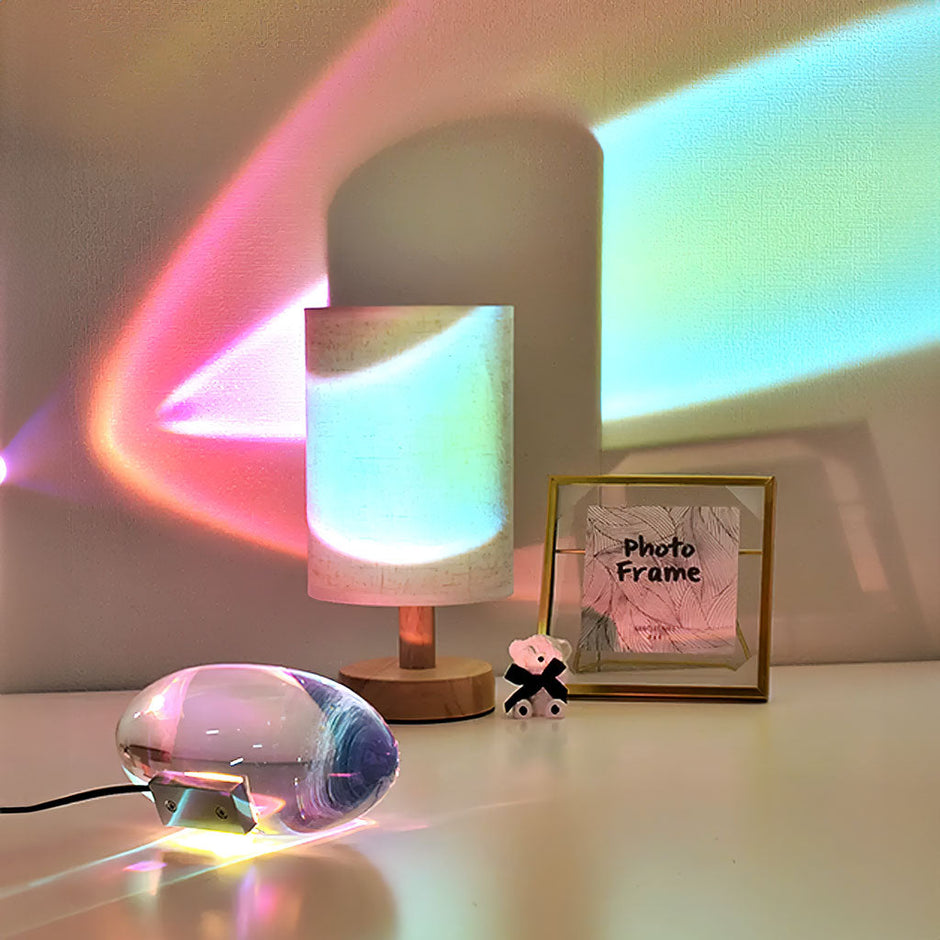 Oval Glass Table Lamp – Modern Decorative Accent Light for Home