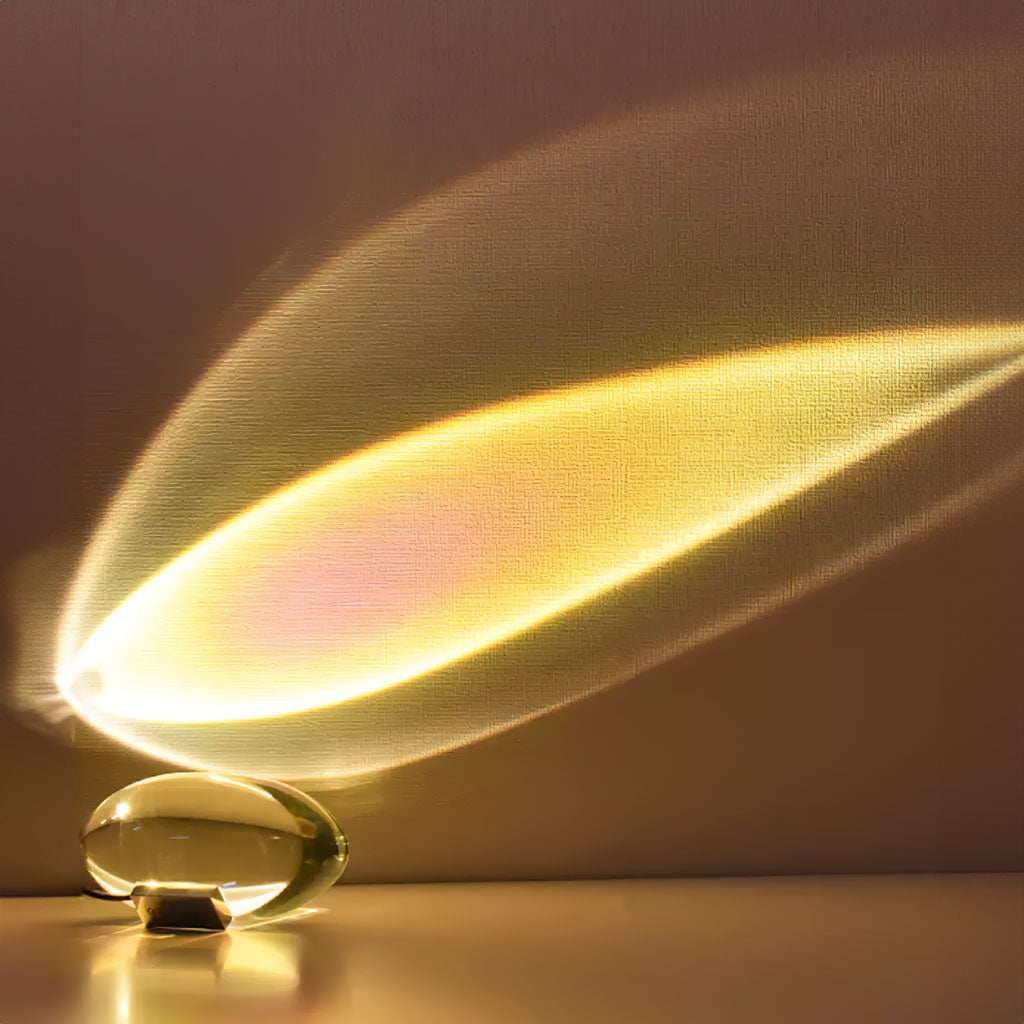 Oval Glass Table Lamp – Modern Decorative Accent Light for Home