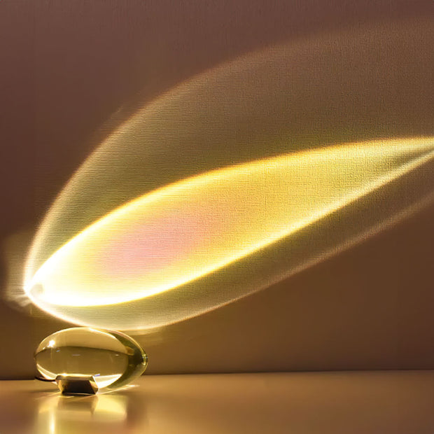 Oval Glass Table Lamp – Modern Decorative Accent Light for Home