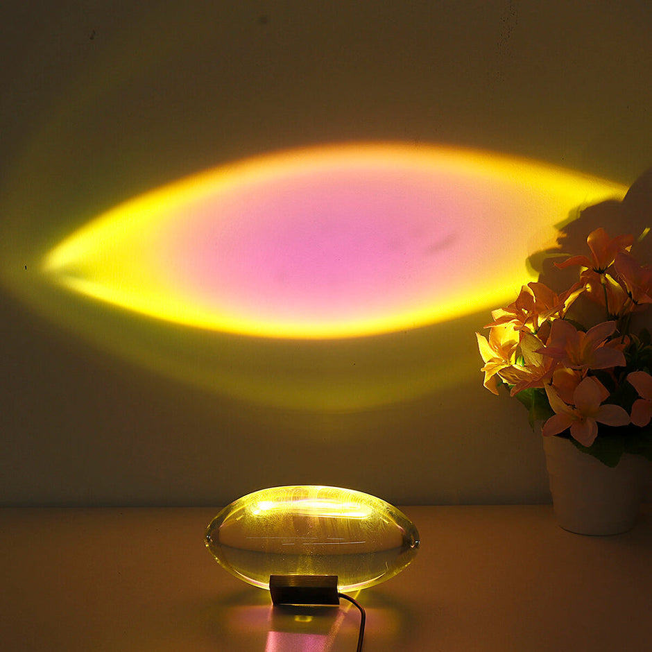 Oval Glass Table Lamp – Modern Decorative Accent Light for Home