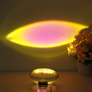 Oval Glass Table Lamp – Modern Decorative Accent Light for Home