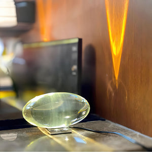 Oval Glass Table Lamp – Modern Decorative Accent Light for Home