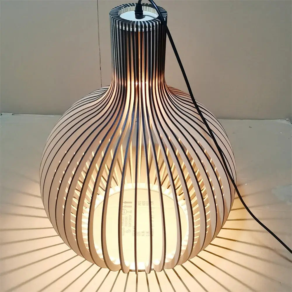 Wooden Pendant Light, Ø35cm Ø45cm Ø55cm