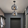Modern Copper Glass Ceiling Light for Hallways and Living Rooms