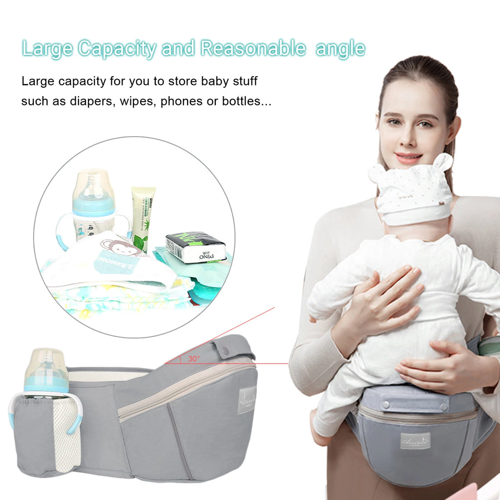 Baby Carrier for Newborns to Toddlers – Hip Seat, Adjustable & Breathable Design - MOSKBITE