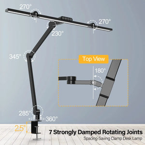 Adjustable LED Desk Lamp with Clamp