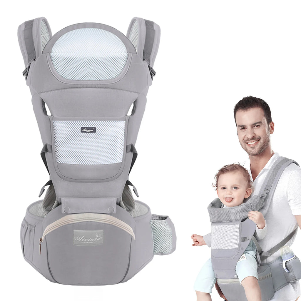 Baby Carrier for Newborns to Toddlers – Hip Seat, Adjustable & Breathable Design - MOSKBITE