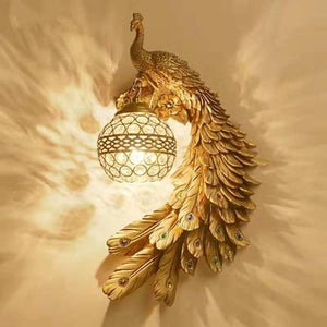 Luxury Peacock Wall Sconce – Elegant Handcrafted Wall Lighting