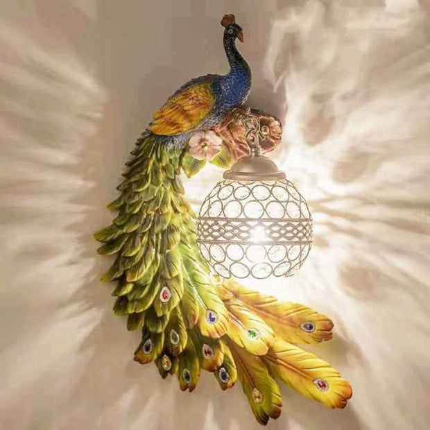 Luxury Peacock Wall Sconce – Elegant Handcrafted Wall Lighting