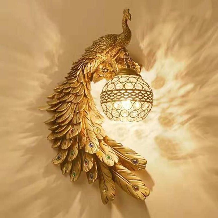 Luxury Peacock Wall Sconce – Elegant Handcrafted Wall Lighting