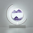 Crescent 3D Quicksand Art Lamp – Rotating Dynamic Sand Landscape Night Light