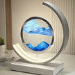 Crescent 3D Quicksand Art Lamp – Rotating Dynamic Sand Landscape Night Light