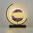 Crescent 3D Quicksand Art Lamp – Rotating Dynamic Sand Landscape Night Light