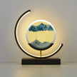 Crescent 3D Quicksand Art Lamp – Rotating Dynamic Sand Landscape Night Light