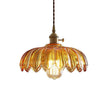 Vintage Pendant Light Glazed Floral Hanging Lamp