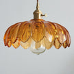 Vintage Pendant Light Glazed Floral Hanging Lamp