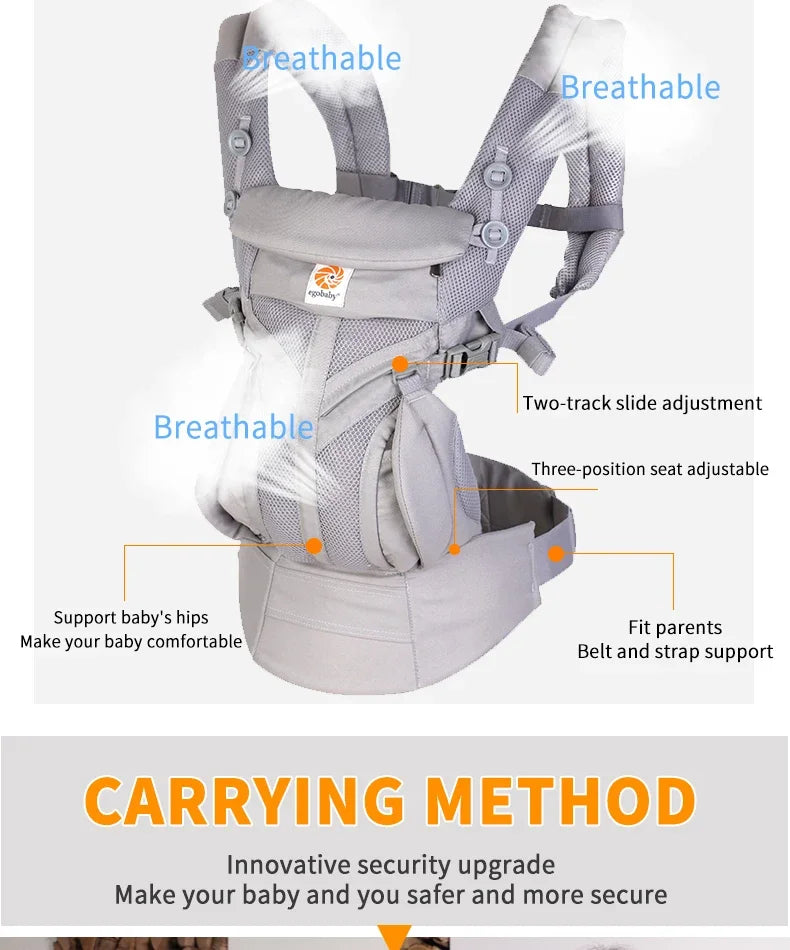 Baby Carrier for Newborns to Toddlers –  Adjustable & Breathable Design - MOSKBITE