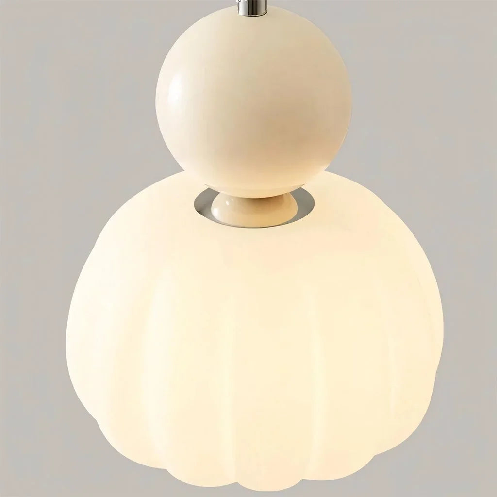 Modern Cream Pendant Light with G9 Bulb – Adjustable Height Fixture