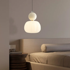 Modern Cream Pendant Light with G9 Bulb – Adjustable Height Fixture