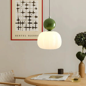 Modern Cream Pendant Light with G9 Bulb – Adjustable Height Fixture