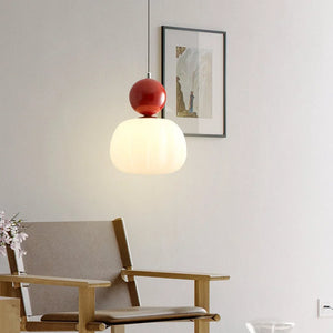Modern Cream Pendant Light with G9 Bulb – Adjustable Height Fixture