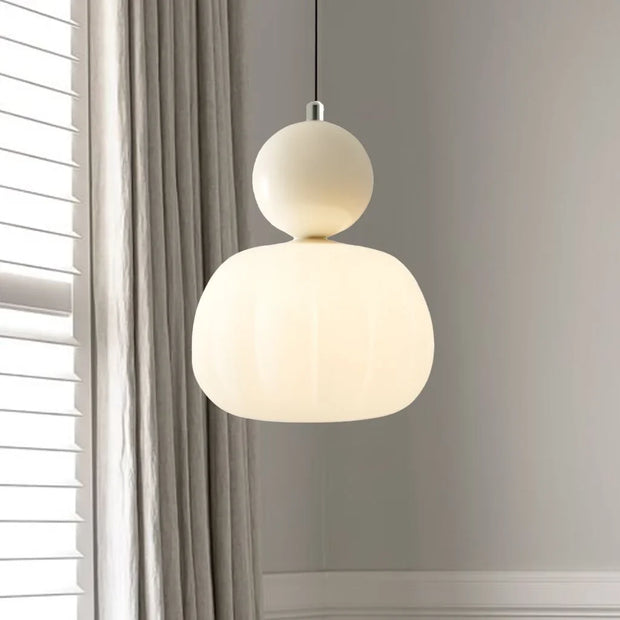 Modern Cream Pendant Light with G9 Bulb – Adjustable Height Fixture