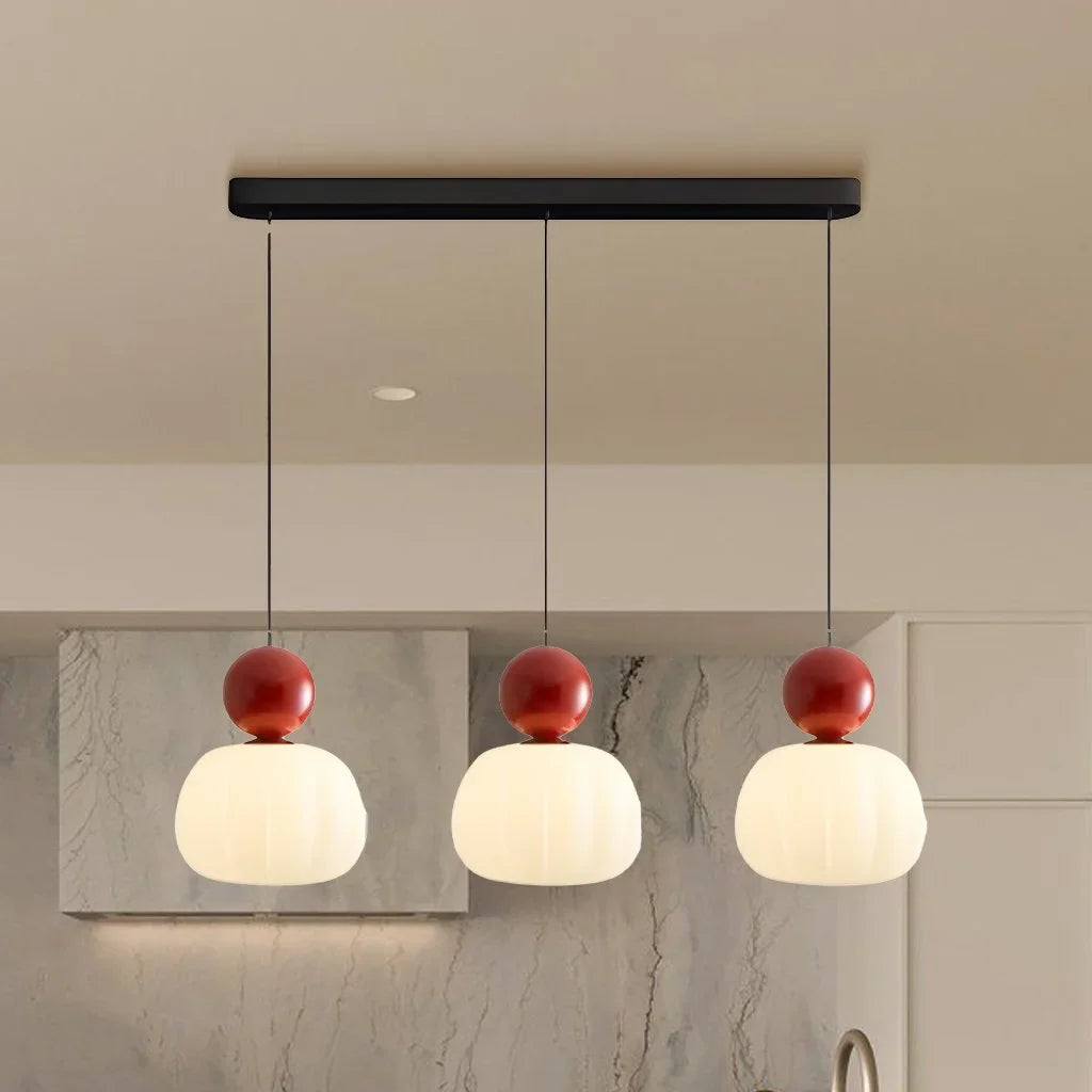 Modern Cream Pendant Light with G9 Bulb – Adjustable Height Fixture
