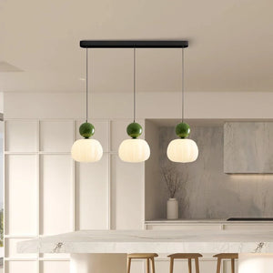 Modern Cream Pendant Light with G9 Bulb – Adjustable Height Fixture