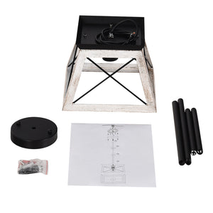 Pendant Lighting Single Light Square Rustic