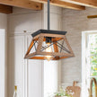 Pendant Lighting Single Light Square Rustic