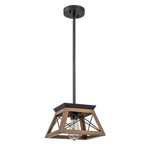 Pendant Lighting Single Light Square Rustic