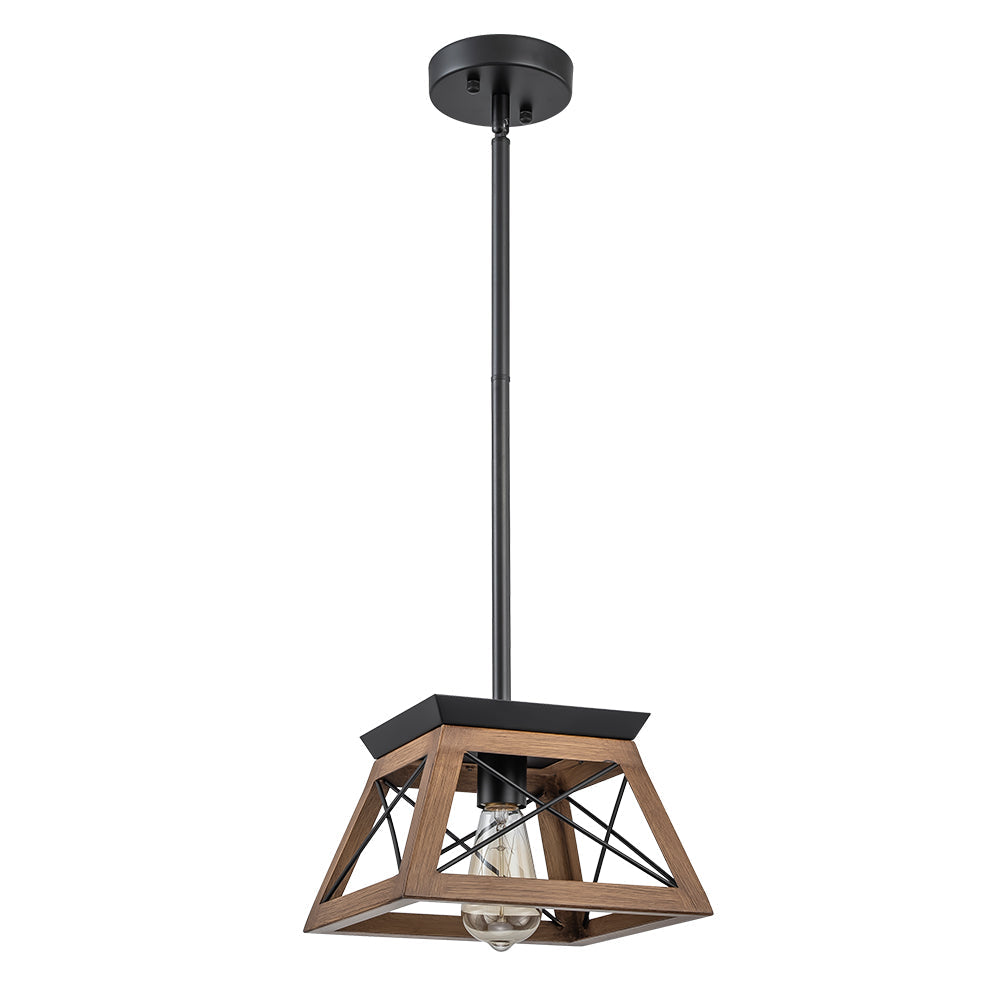 Pendant Lighting Single Light Square Rustic