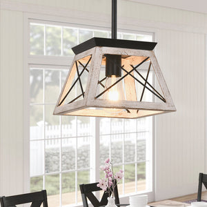 Pendant Lighting Single Light Square Rustic