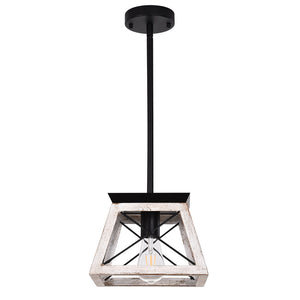 Pendant Lighting Single Light Square Rustic