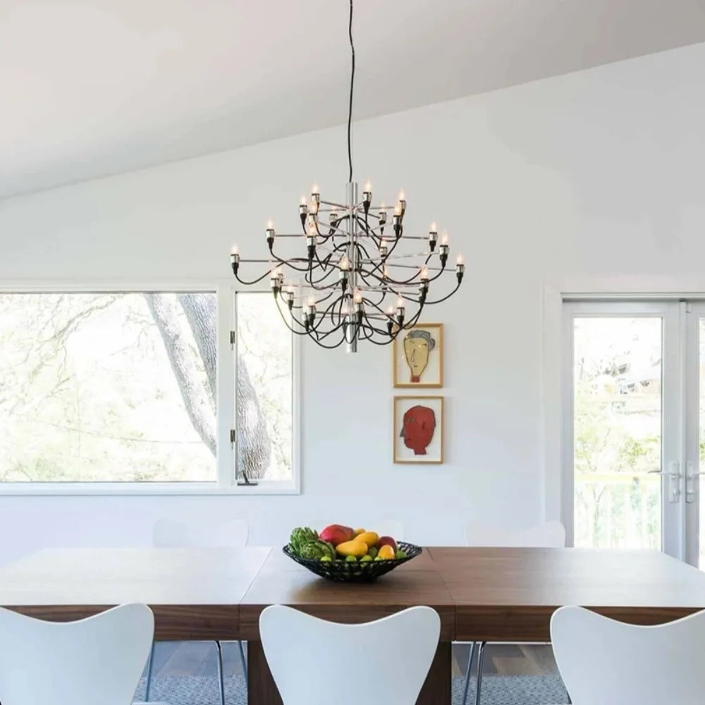 Modern Multi-Light Chandelier – Contemporary Ceiling Fixture for Large Spaces