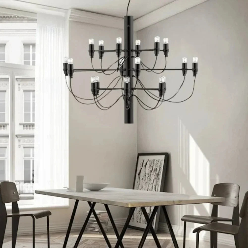 Modern Multi-Light Chandelier – Contemporary Ceiling Fixture for Large Spaces