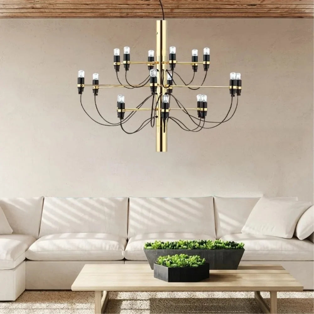 Modern Multi-Light Chandelier – Contemporary Ceiling Fixture for Large Spaces