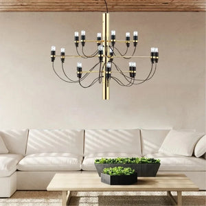 Modern Multi-Light Chandelier – Contemporary Ceiling Fixture for Large Spaces