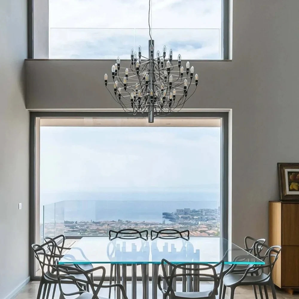 Modern Multi-Light Chandelier – Contemporary Ceiling Fixture for Large Spaces