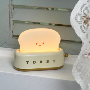 Cute Toaster Night Light – Adjustable LED Bedside Lamp for Bedroom, Dorm & Office Décor