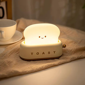Cute Toaster Night Light – Adjustable LED Bedside Lamp for Bedroom, Dorm & Office Décor