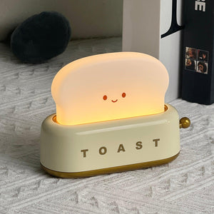 Cute Toaster Night Light – Adjustable LED Bedside Lamp for Bedroom, Dorm & Office Décor
