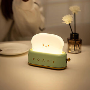 Cute Toaster Night Light – Adjustable LED Bedside Lamp for Bedroom, Dorm & Office Décor
