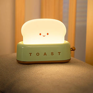 Cute Toaster Night Light – Adjustable LED Bedside Lamp for Bedroom, Dorm & Office Décor