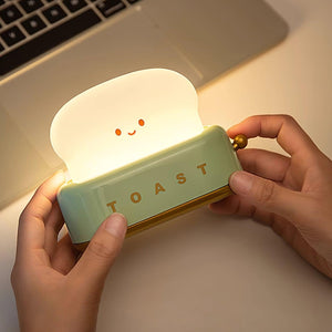 Cute Toaster Night Light – Adjustable LED Bedside Lamp for Bedroom, Dorm & Office Décor