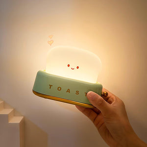 Cute Toaster Night Light – Adjustable LED Bedside Lamp for Bedroom, Dorm & Office Décor