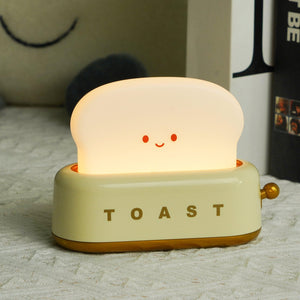 Cute Toaster Night Light – Adjustable LED Bedside Lamp for Bedroom, Dorm & Office Décor