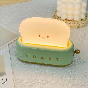 Cute Toaster Night Light – Adjustable LED Bedside Lamp for Bedroom, Dorm & Office Décor